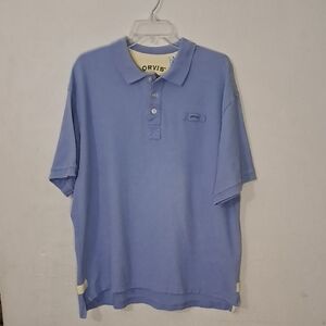 Orvis Men's Size XL 3 Button, Split Hem Polo